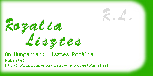rozalia lisztes business card